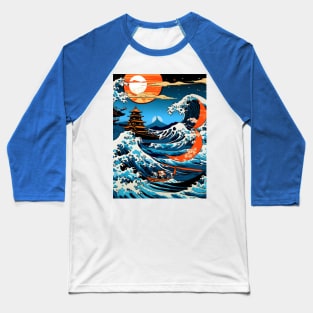 The Great Wave off Kanagawa Baseball T-Shirt